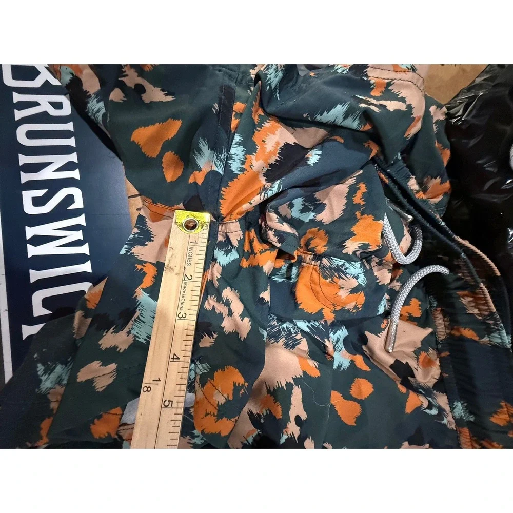 SurfCuz Mens XXXL Swim Trunks‎ Abstract Camo Orange Blue Beach Shorts